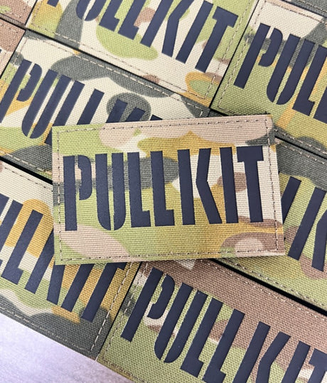 Krieger infrared pull kit patch, laser cut with hook backing