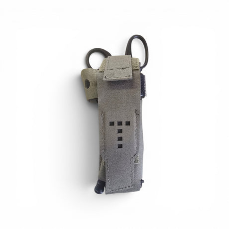 Krieger tourniquet pouch in Ranger Green, laser-cut MOLLE with open-top rapid access