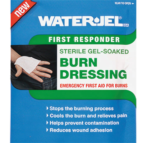 WaterJel 4 by 4 inch burn dressing for cooling and covering burns in the field