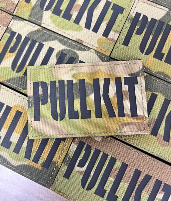 Krieger infrared pull kit patch, laser cut with hook backing