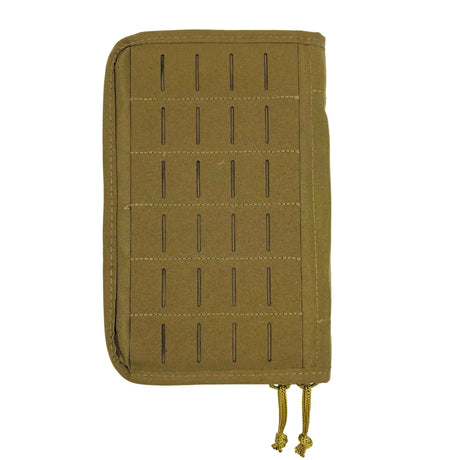 Krieger Commander Admin Panel in Coyote Tan, laser-cut MOLLE admin panel for plate carriers and chest rigs