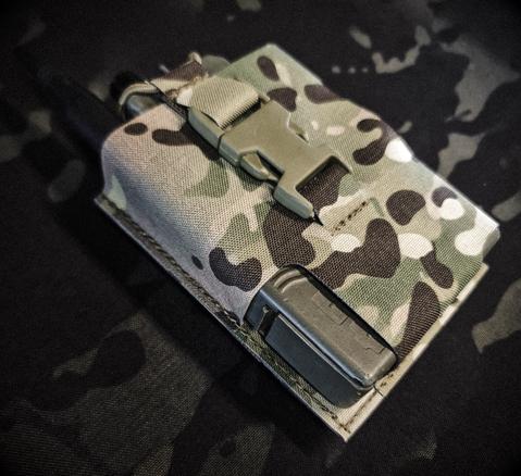 Krieger PRR pouch, laser-cut MOLLE carriage for a Personal Role Radio