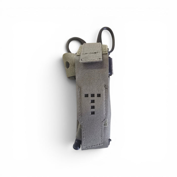 Krieger tourniquet pouch in Ranger Green, laser-cut MOLLE with open-top rapid access